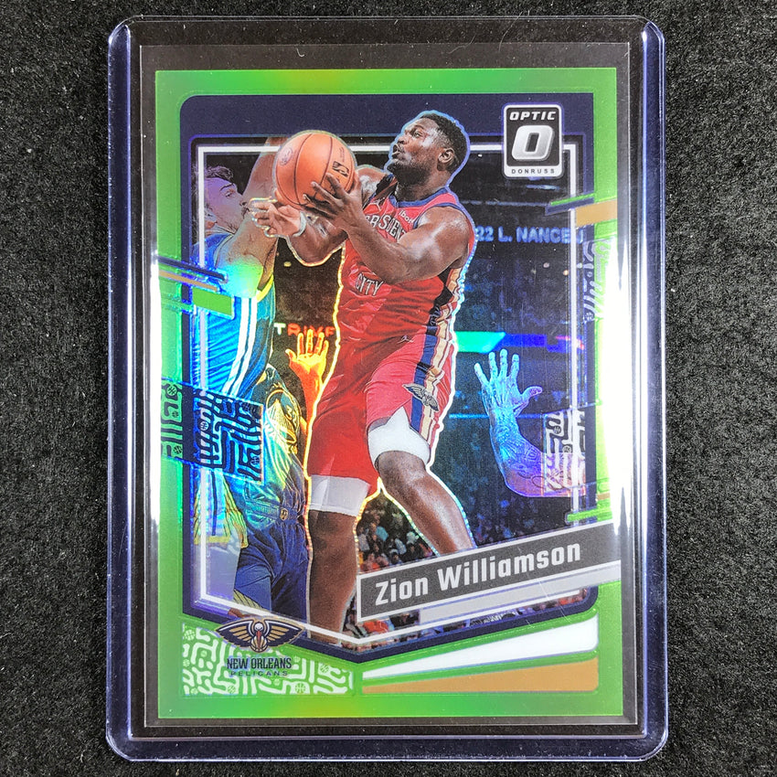 2023-24 Donruss Optic ZION WILLIAMSON Base Lime Green 22/149 #35
