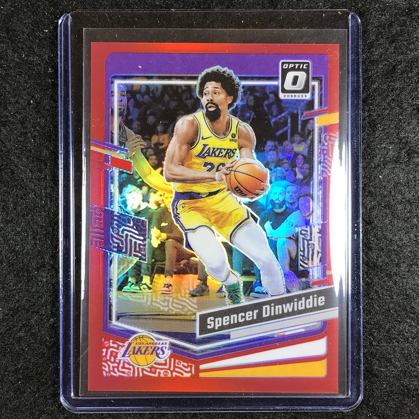 2023-24 Donruss Optic SPENCER DINWIDDIE Base Red 77/99 #108