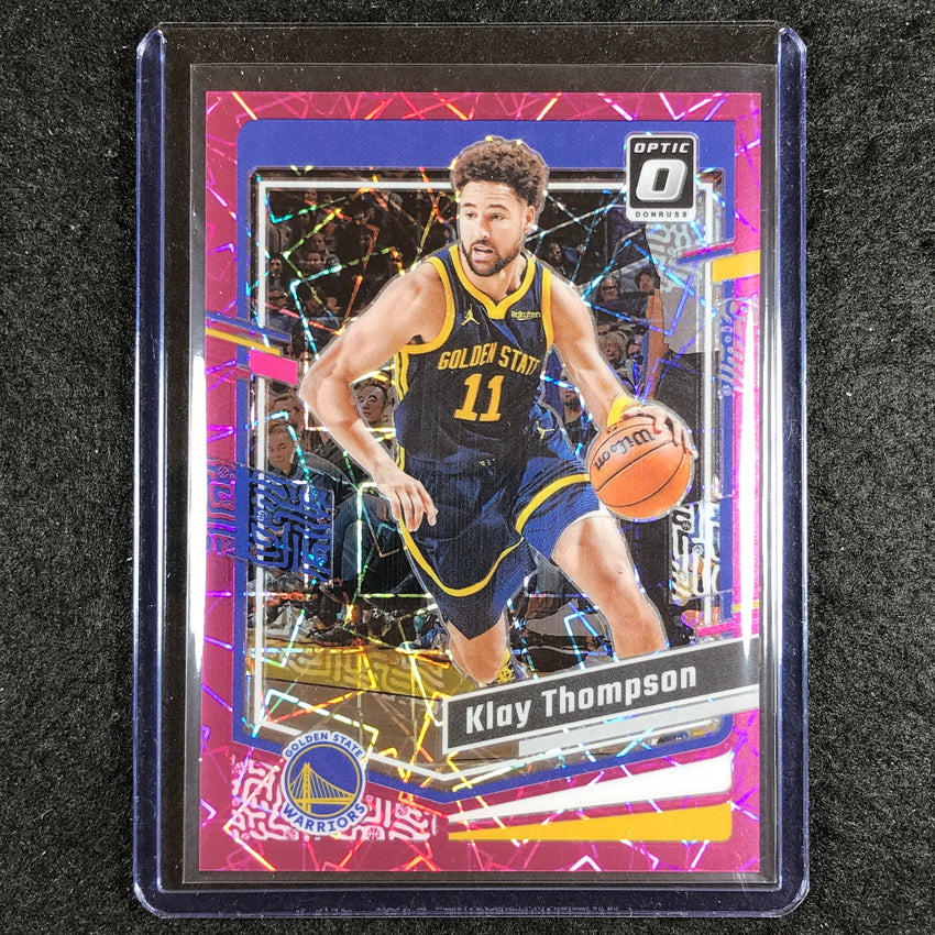 2023-24 Donruss Optic KLAY THOMPSON Base Pink Velocity 72/79 #189