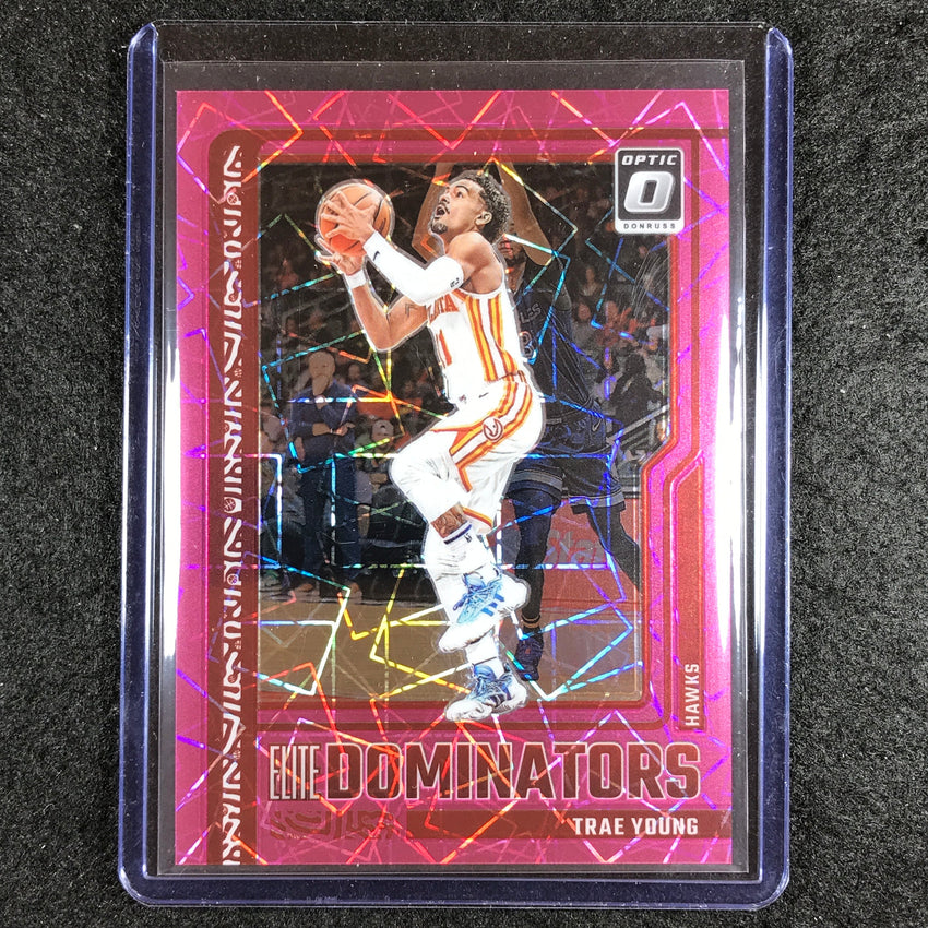 2023-24 Donruss Optic TRAE YOUNG Elite Dominators Pink Velocity 8/79