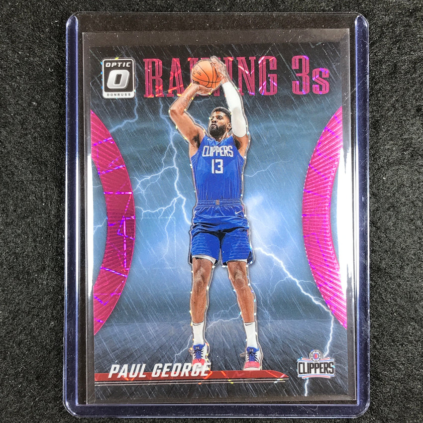 2023-24 Donruss Optic PAUL GEORGE Raining 3s Pink Velocity 2/79