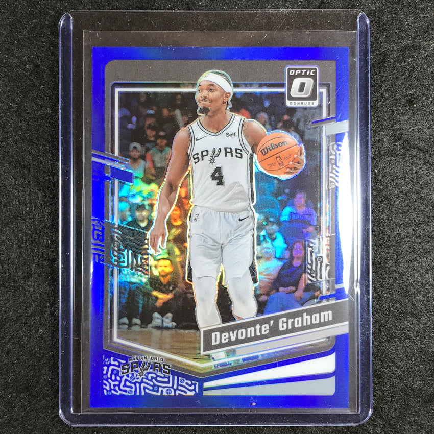 2023-24 Donruss Optic DEVONTE' GRAHAM Base Blue 27/49 #100