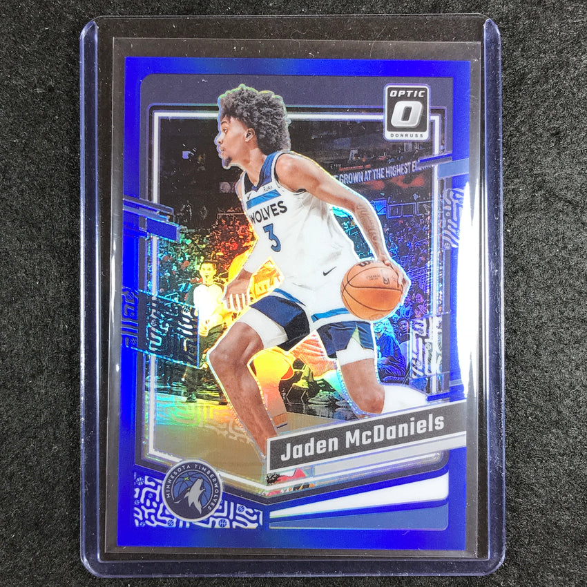 2023-24 Donruss Optic JADEN MCDANIELS Base Blue 10/49 #118