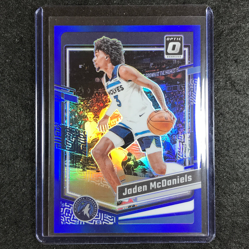2023-24 Donruss Optic JADEN MCDANIELS Base Blue 21/49 #118
