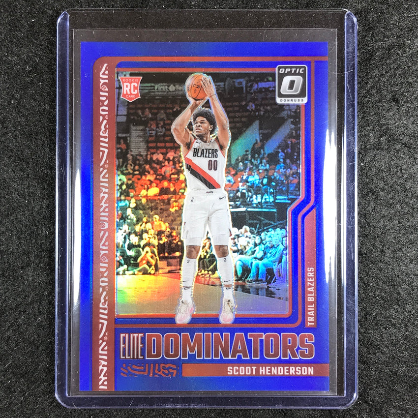 2023-24 Donruss Optic SCOOT HENDERSON Elite Dominators Rookie Blue 14/49