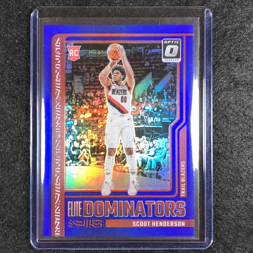 2023-24 Donruss Optic SCOOT HENDERSON Elite Dominators Rookie Blue 27/49