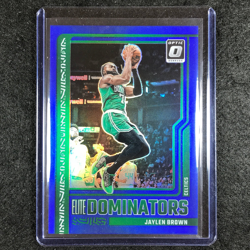 2023-24 Donruss Optic JAYLEN BROWN Elite Dominators Blue 30/49