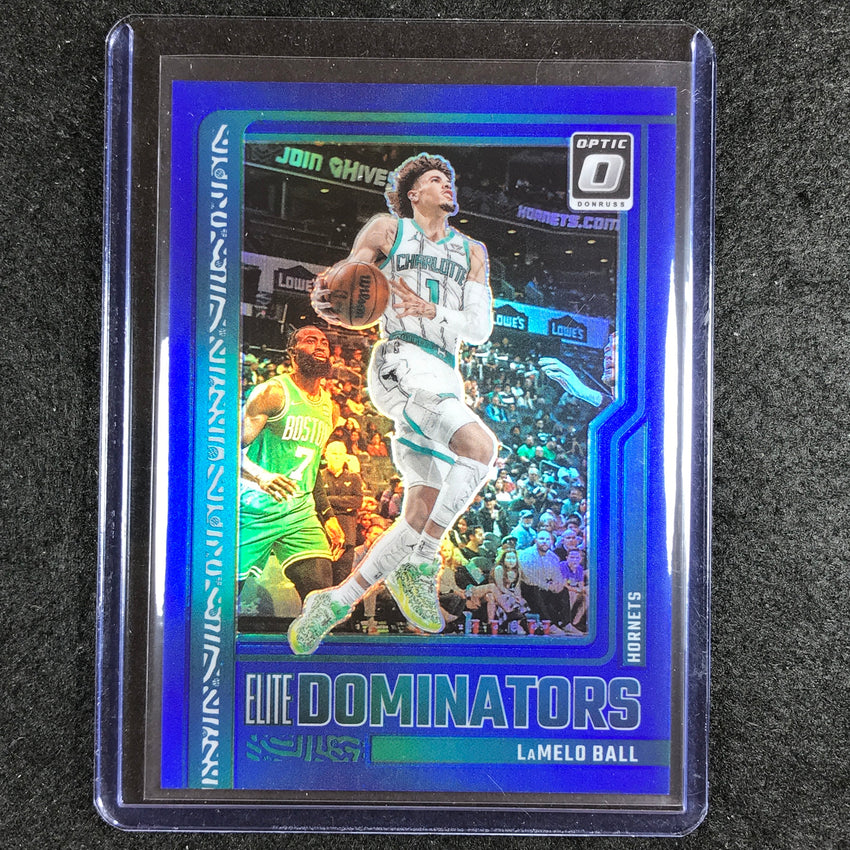 2023-24 Donruss Optic LAMELO BALL Elite Dominators Blue 7/49