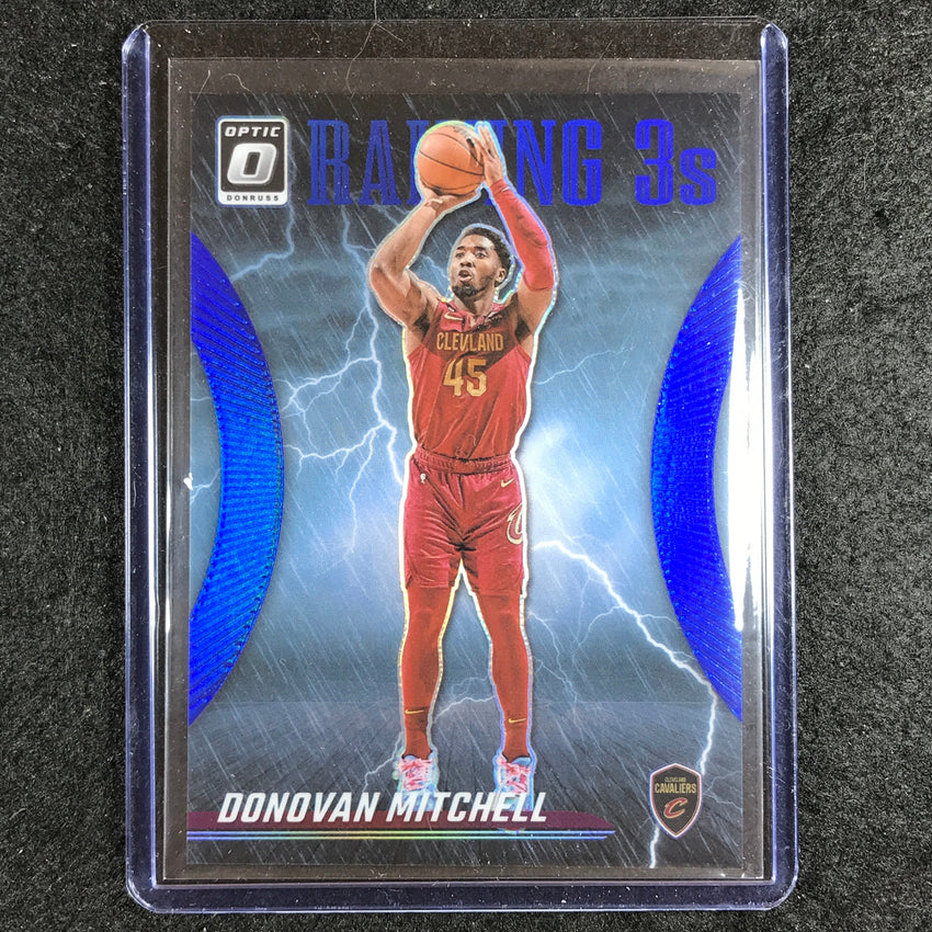 2023-24 Donruss Optic DONOVAN MITCHELL Raining 3s Blue 44/49