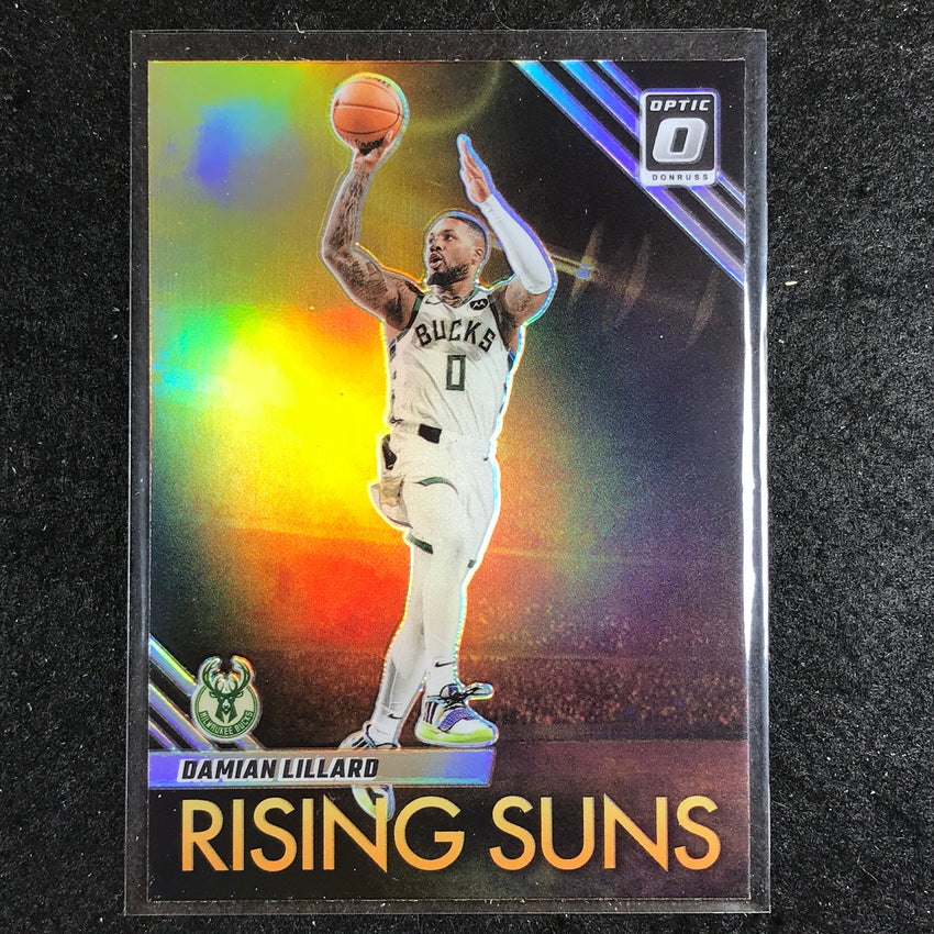 2023-24 Donruss Optic DAMIAN LILLARD Rising Suns Holo Silver #7