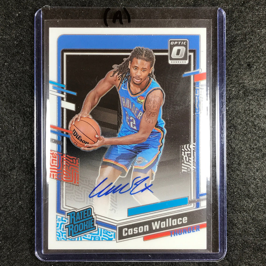 2023-24 Donruss Optic CASON WALLACE Rated Rookie Signatures Auto Base #269 (A)
