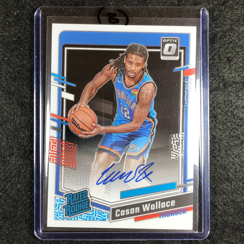 2023-24 Donruss Optic CASON WALLACE Rated Rookie Signatures Auto Base #269 (B)