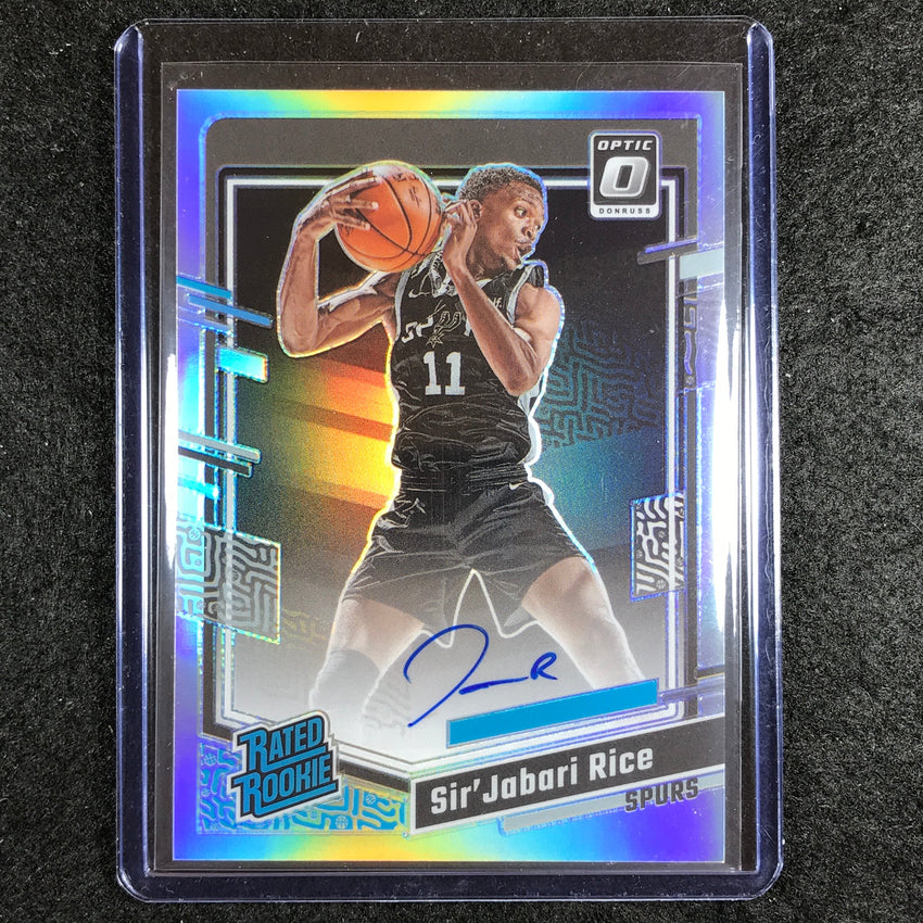 2023-24 Donruss Optic SIR'JABARI RICE Rated Rookie Signatures Auto Holo #267