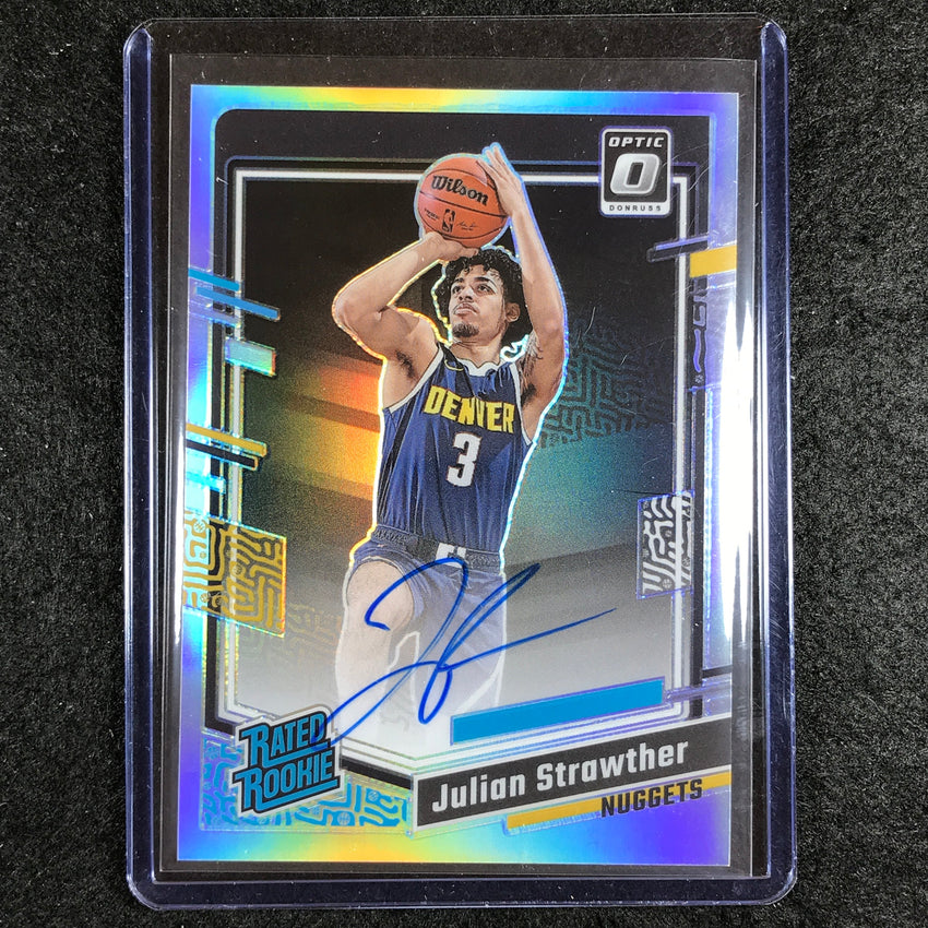 2023-24 Donruss Optic JULIAN STRAWTHER Rated Rookie Signatures Auto Holo #283