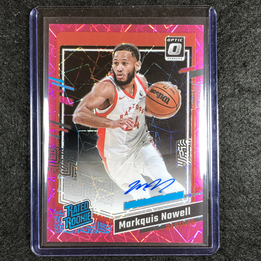2023-24 Donruss Optic MARQUIS NOWELL Rated Rookie Auto Pink Velocity 25/79