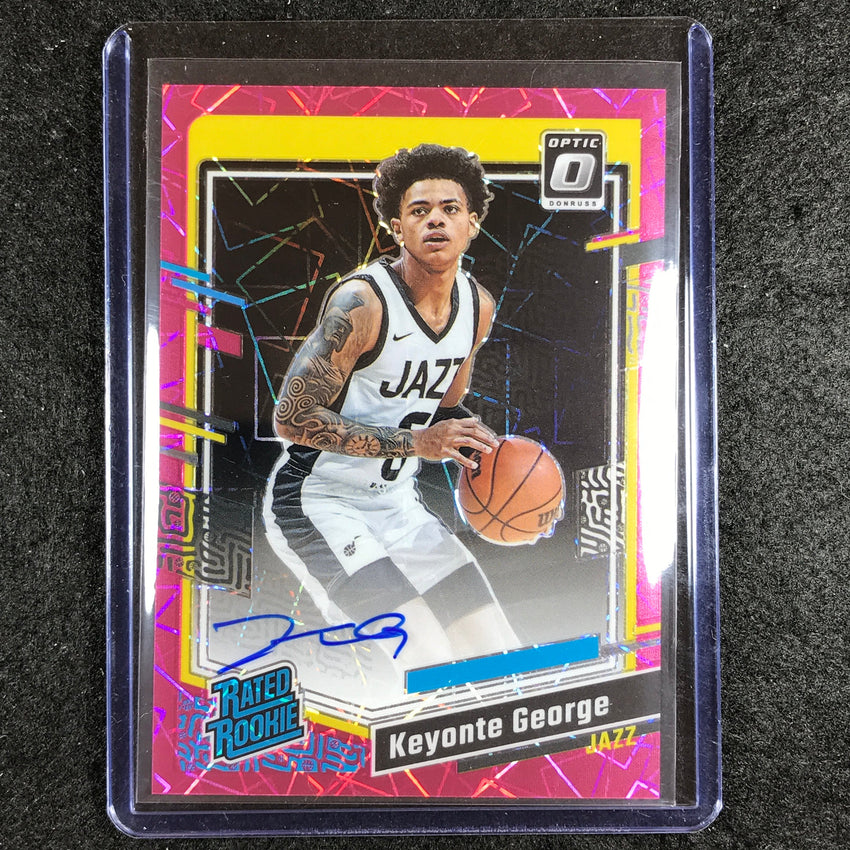 2023-24 Donruss Optic KEYONTE GEORGE Rated Rookie Auto Pink Velocity 12/79