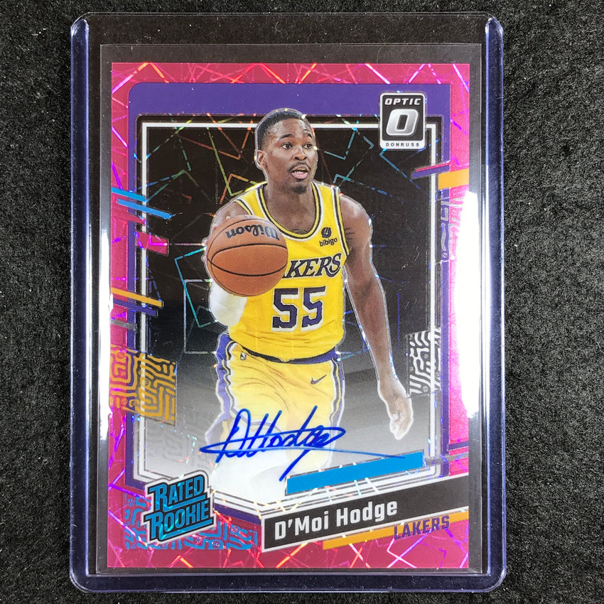 2023-24 Donruss Optic D'MOI HODGE Rated Rookie Auto Pink Velocity 58/79