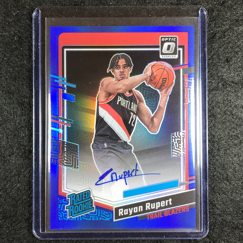 2023-24 Donruss Optic RAYAN RUPERT Rated Rookie Signatures Auto Blue 38/49