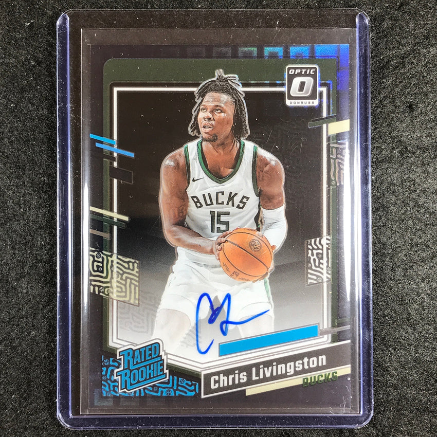 2023-24 Donruss Optic CHRIS LIVINGSTON Rated Rookie Auto Black Pandora 17/25