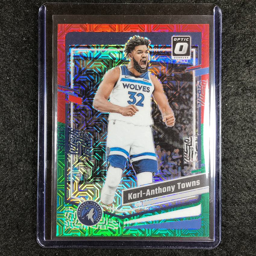 2023-24 Donruss Optic KARL-ANTHONY TOWNS Base Red and Green Choice #179