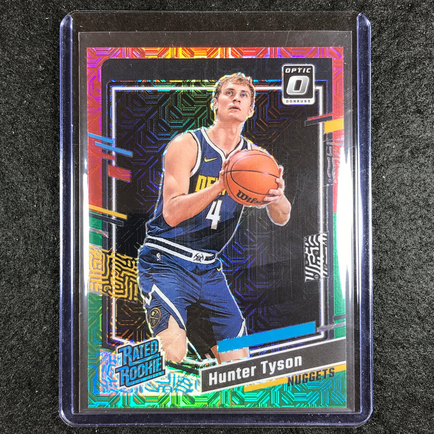 2023-24 Donruss Optic HUNTER TYSON Rated Rookie Red and Green Choice #201