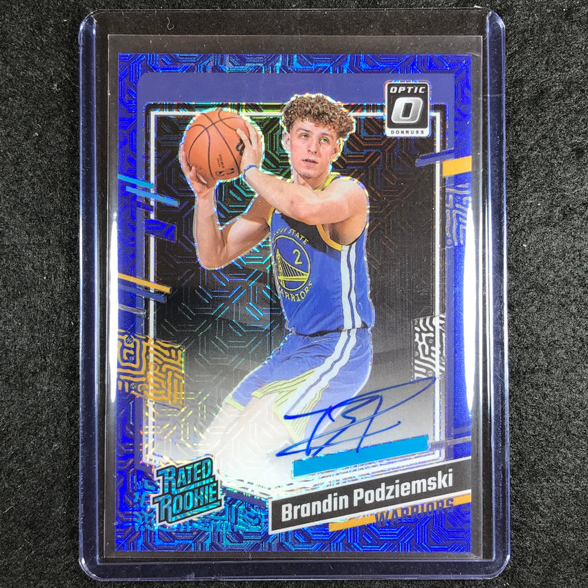 2023-24 Donruss Optic BRANDIN PODZIEMSKI Rated Rookie Auto Blue Mojo Choice 7/24