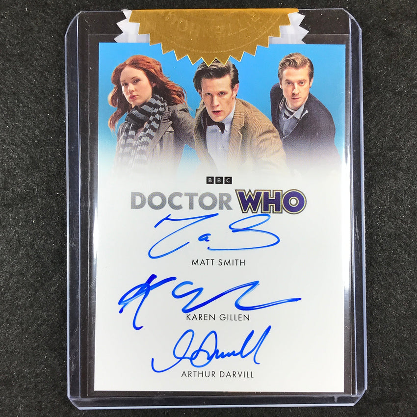 2024 Doctor Who Series 5-7 MATT SMITH KAREN GILLAN DARVILL Triple Auto Incentive