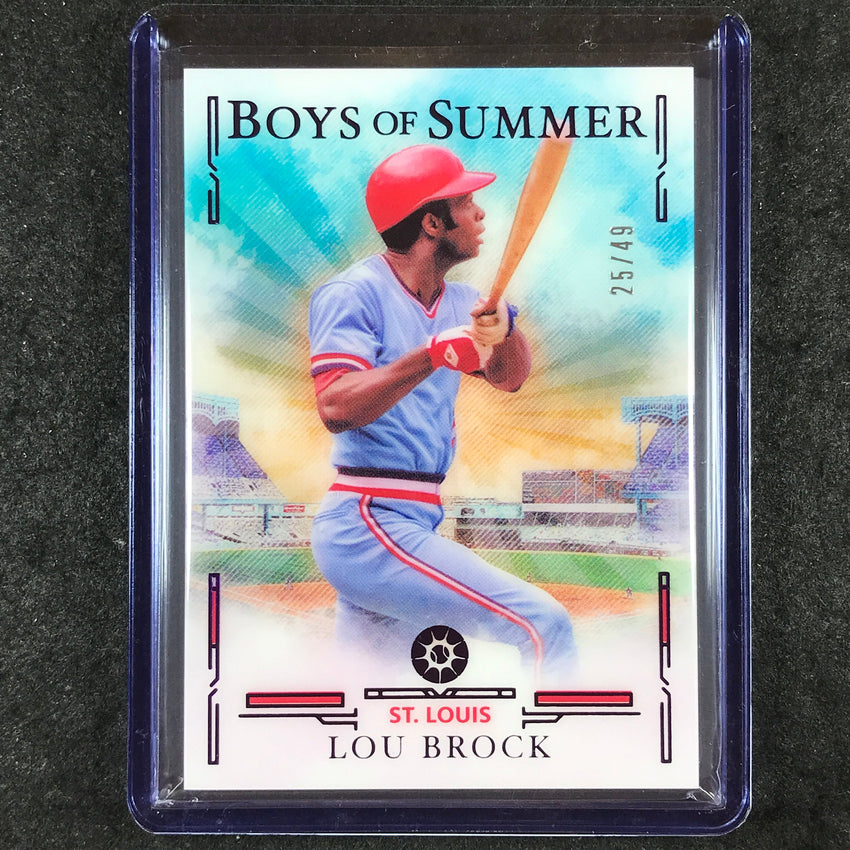 2025 Boys of Summer LOU BROCK Base Purple 25/49 #73