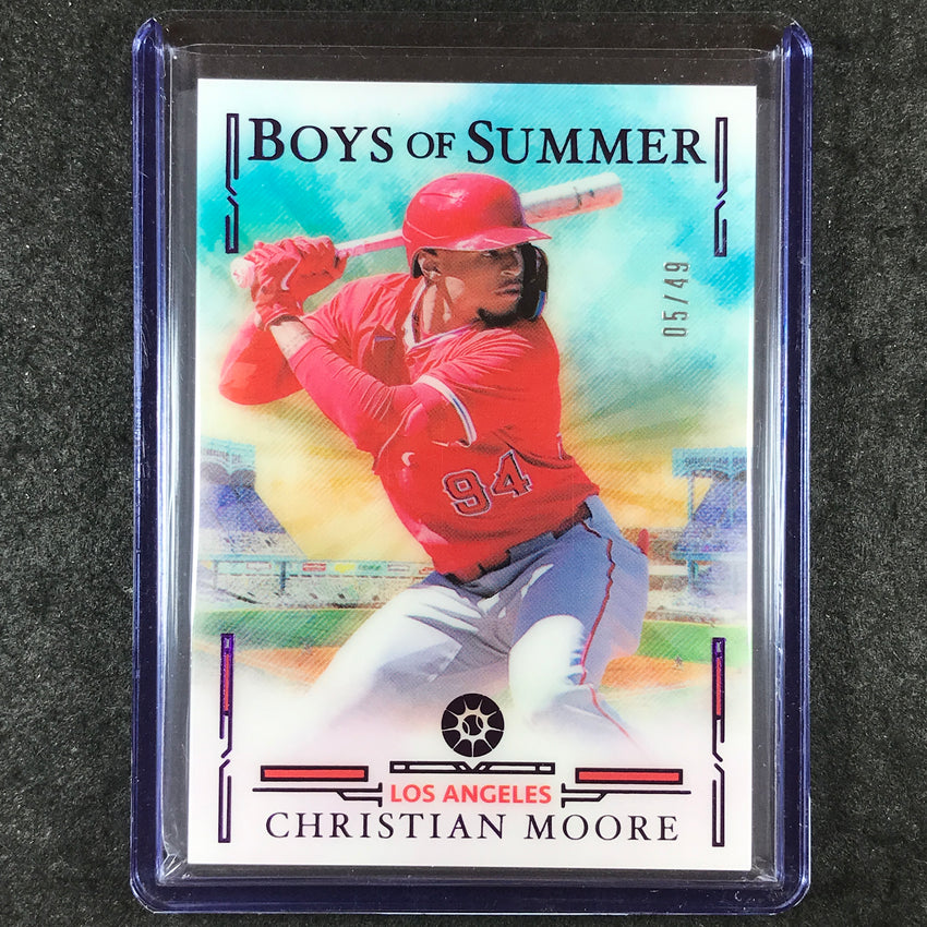 2025 Boys of Summer CHRISTIAN MOORE Base Purple 5/49 #100