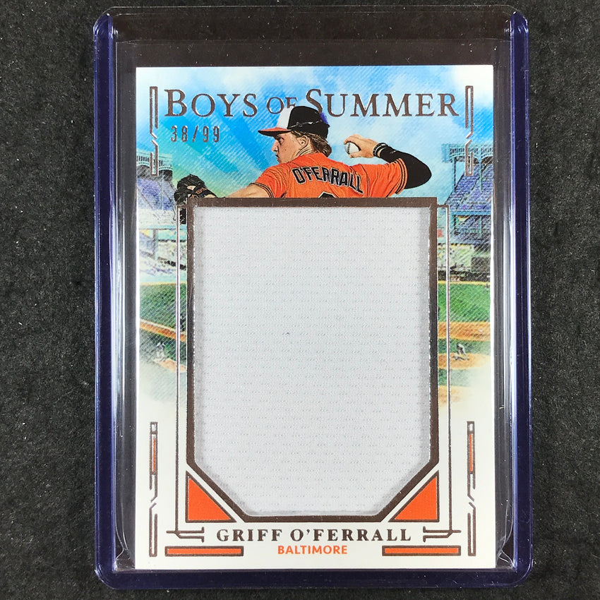 2025 Boys of Summer GRIFF O'FERRALL Jumbo Prospect Materials Jersey Relic 38/99