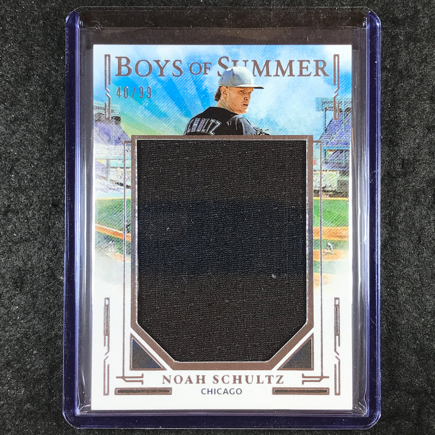 2025 Boys of Summer NOAH SCHULTZ Jumbo Prospect Materials Jersey Relic 40/99