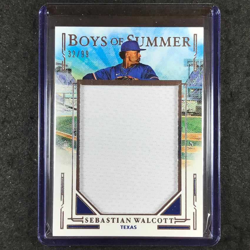 2025 Boys of Summer SEBASTIAN WALCOTT Jumbo Prospect Materials Jersey 32/99
