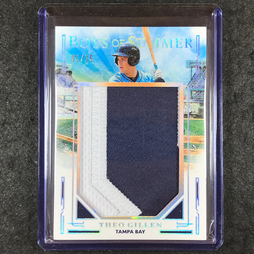 2025 Boys of Summer THEO GILLEN Jumbo Prospect Materials Patch Relic Silver 1/25