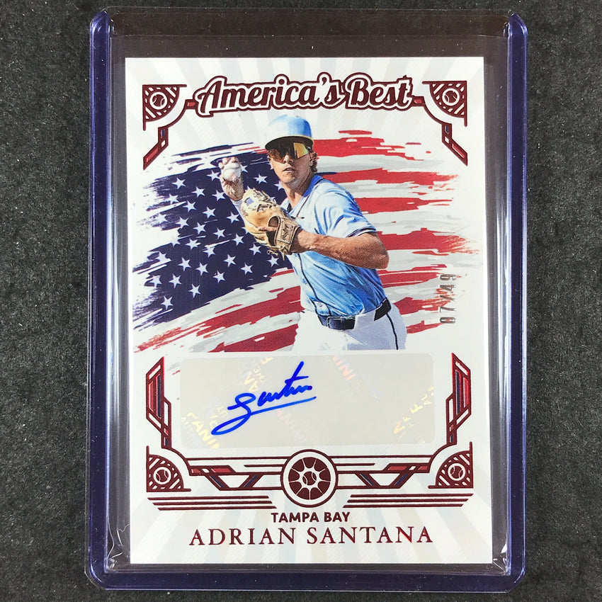 2025 Boys of Summer ADRIAN SANTANA America's Best Signatures Auto Red 7/49