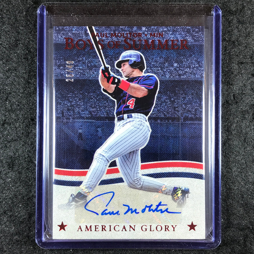 2025 Boys of Summer PAUL MOLITOR American Glory Signatures Auto Red 25/49