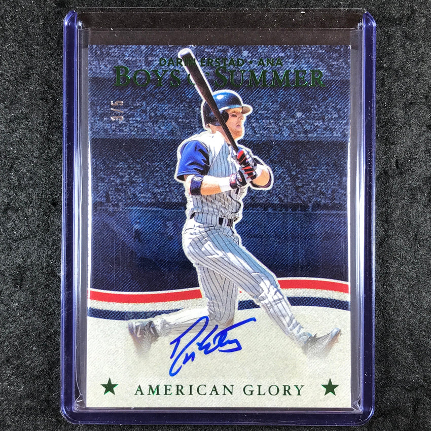2025 Boys of Summer DARIN ERSTAD American Glory Signatures Auto Emerald 3/5