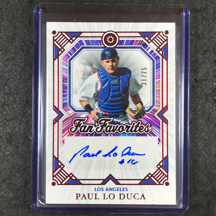 2025 Boys of Summer PAUL LO DUCA Fan Favorites Signatures Auto Red 31/75