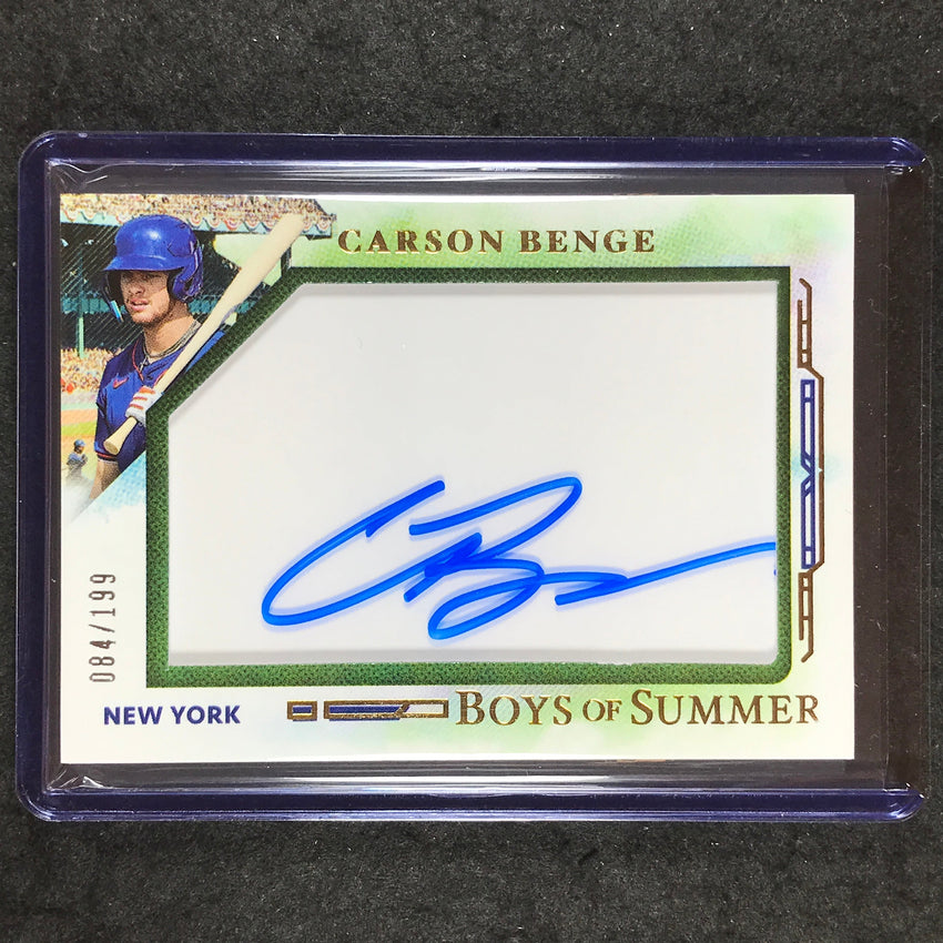 2025 Boys of Summer CARSON BENGE Jumbo Acetate Auto 84/199