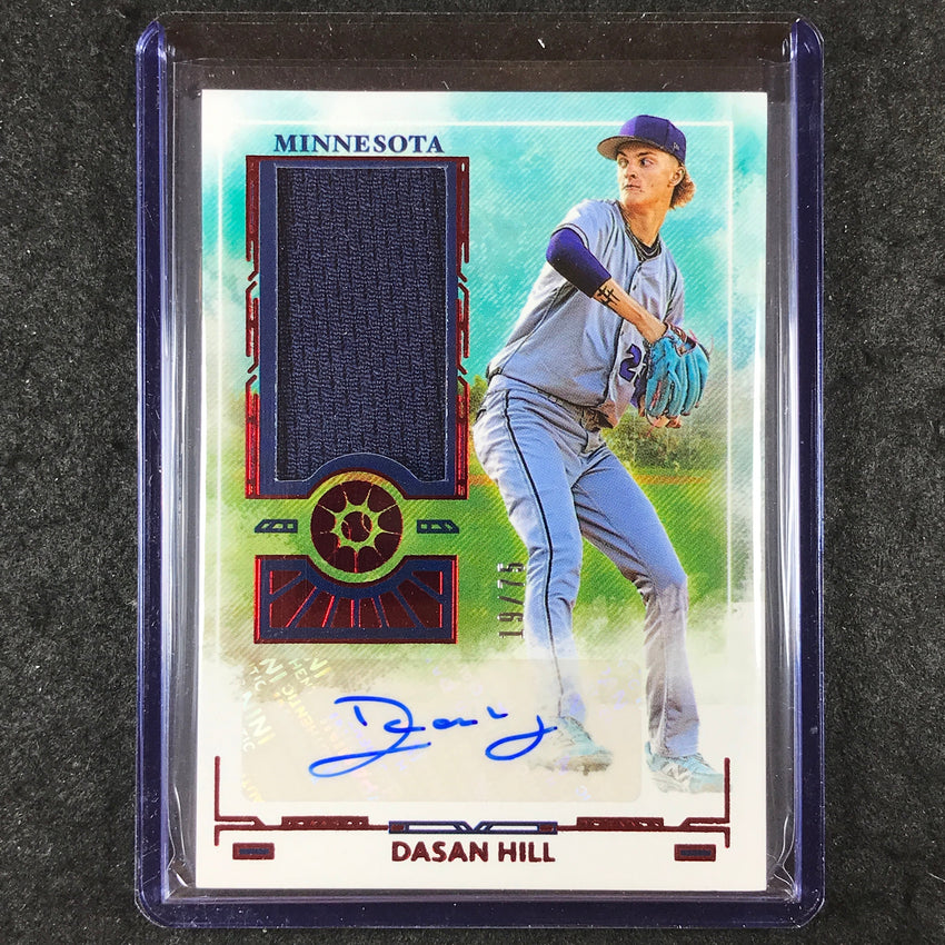 2025 Boys of Summer DASAN HILL Prospect Material Signatures Auto Red 19/75