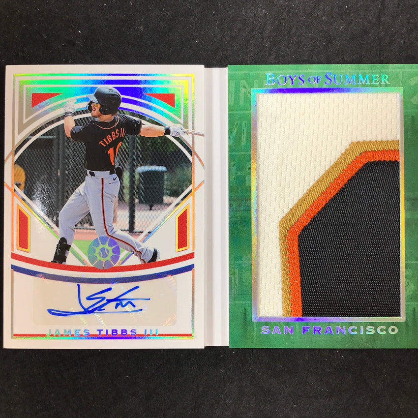 2025 Boys of Summer JAMES TIBBS III Jumbo Swatch Patch Auto Booklet 2/15