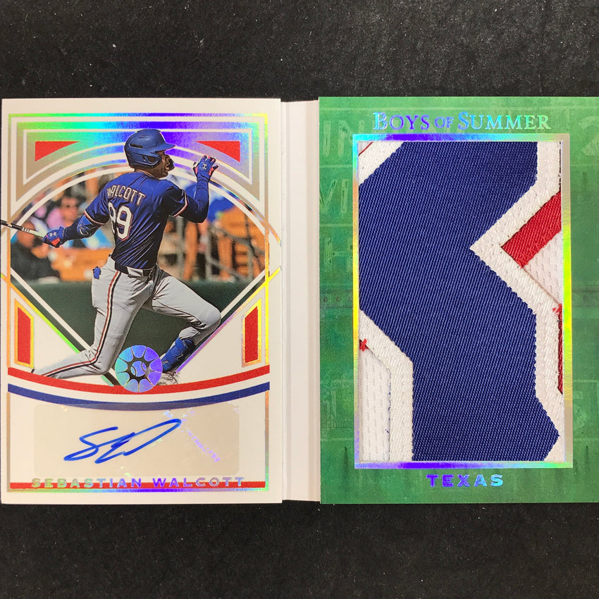 2025 Boys of Summer SEBASTIAN WALCOTT Jumbo Swatch Patch Auto Booklet 14/15