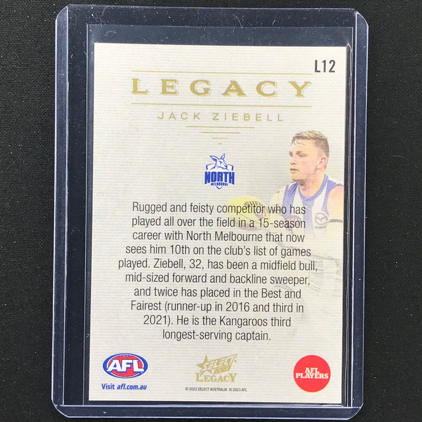 2023 Legacy Afl Jack Ziebell Legacy Insert Ssp 22/35