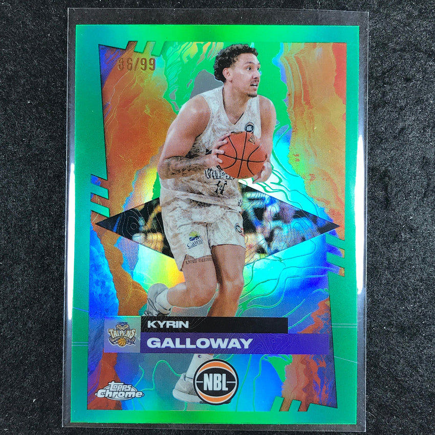 2024-25 Topps Chrome NBL KYRIN GALLOWAY Base Green 86/99 #27