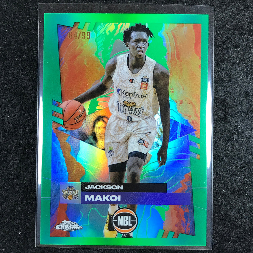 2024-25 Topps Chrome NBL JACKSON MAKOI Base Green 64/99 #28