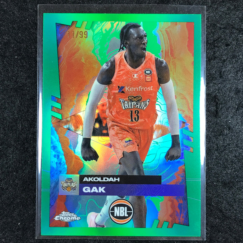 2024-25 Topps Chrome NBL AKOLDAH GAK Base Green 11/99 #29