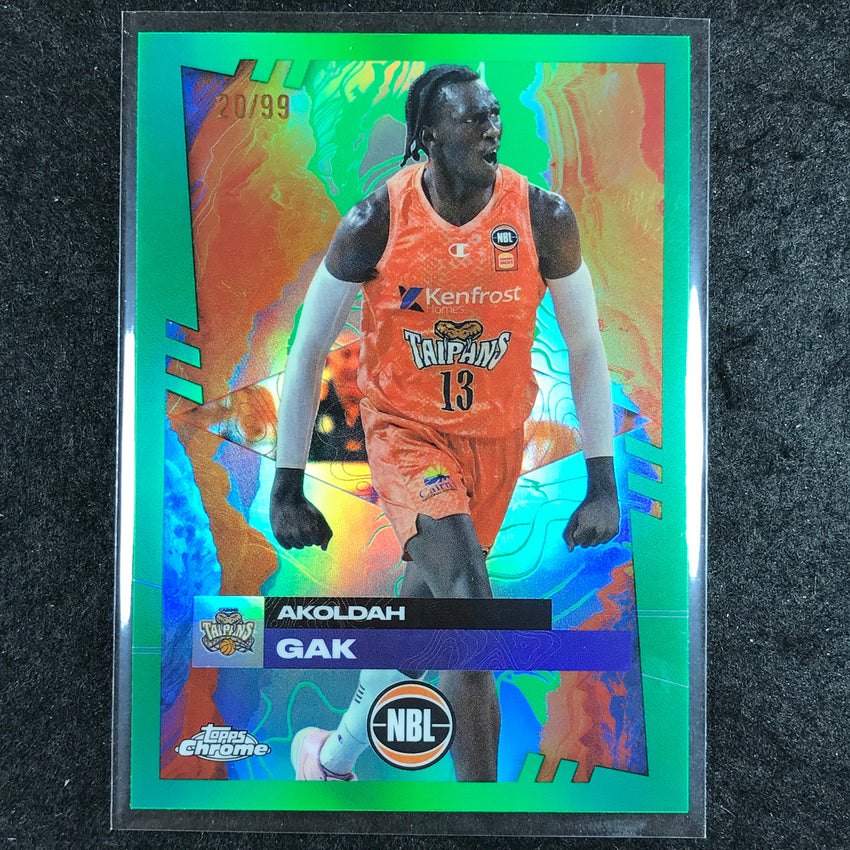 2024-25 Topps Chrome NBL AKOLDAH GAK Base Green 20/99 #29