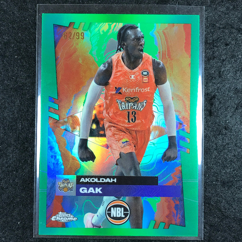 2024-25 Topps Chrome NBL AKOLDAH GAK Base Green 62/99 #29