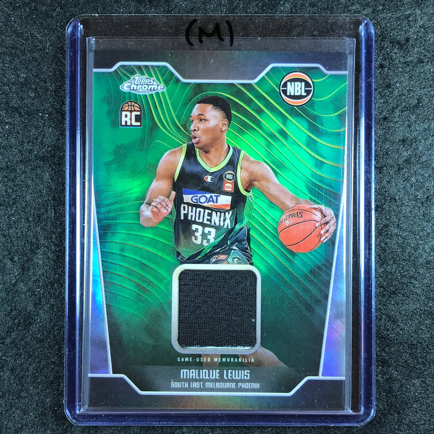 2024-25 Topps Chrome NBL MALIQUE LEWIS Rookie Jersey Relic Refractor #ML (M)