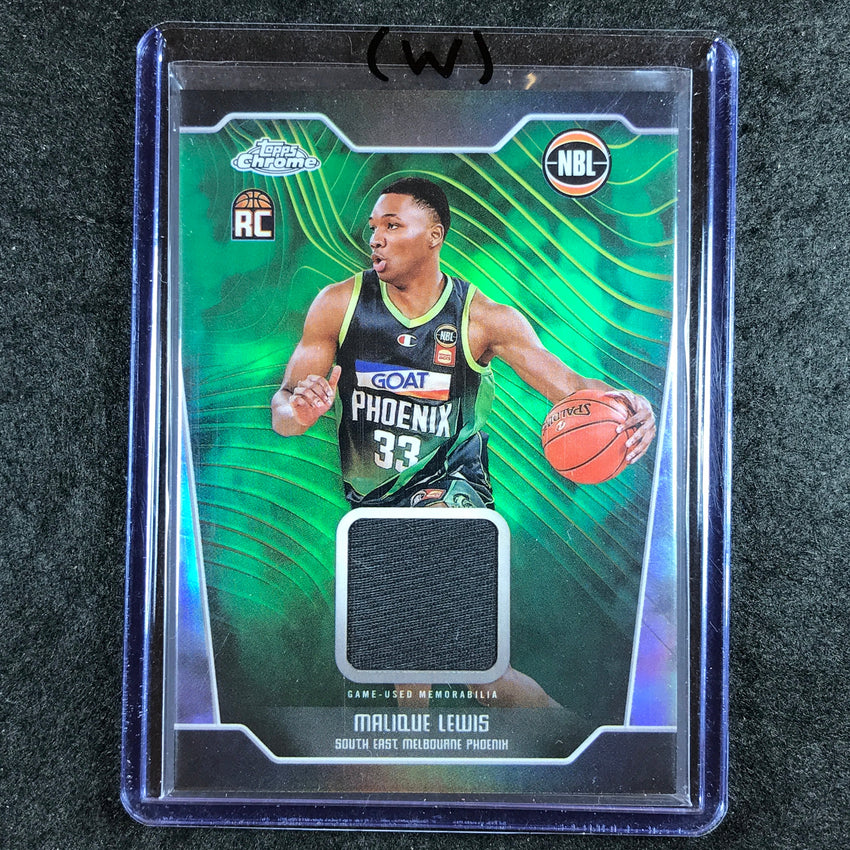 2024-25 Topps Chrome NBL MALIQUE LEWIS Rookie Jersey Relic Refractor #ML (W)