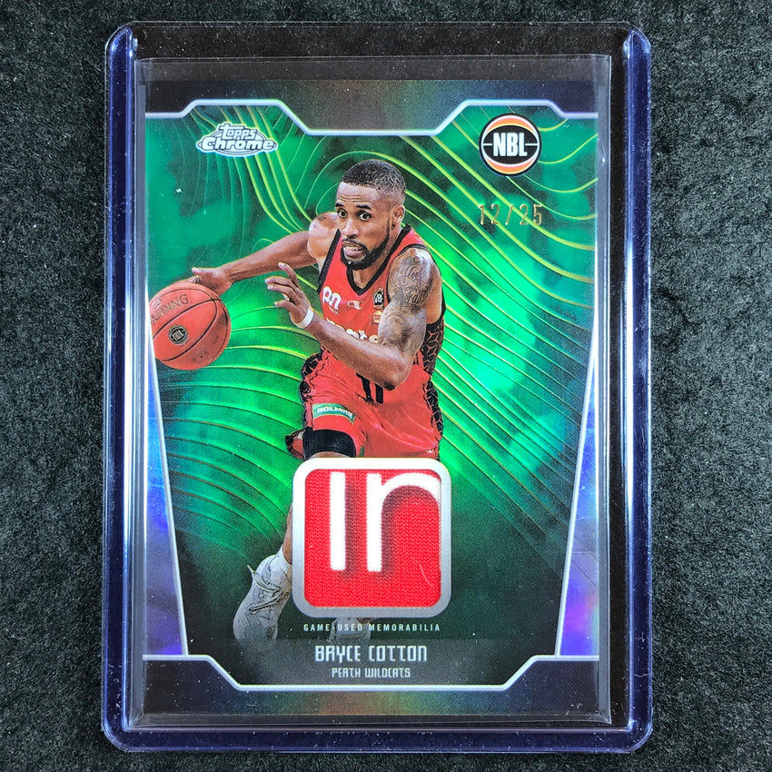 2024-25 Topps Chrome NBL BRYCE COTTON Patch Relic Premium 12/25